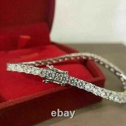 6.50 Ct Natural Diamond Kohinoor Tennis Bracelet 14K Real White Gold 6.5-7 VVS1