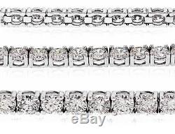 6.55 Ct Diamond Tennis Bracelet 7 One Row Natural Round Diamonds 14K White Gold