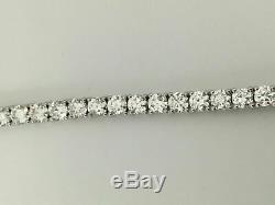 6.80 CT Round Cut VVS1 Diamond Ladies Tennis Bracelet 14k White Gold Over 7.25