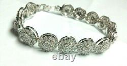 6 Ct BRILLIANT Cut Moissanite Tennis Bracelet 14K White Gold Plated Silver 7.5