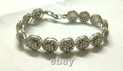 6 Ct BRILLIANT Cut Moissanite Tennis Bracelet 14K White Gold Plated Silver 7.5