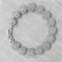 6 Ct BRILLIANT Cut Moissanite Tennis Bracelet 14K White Gold Plated Silver 7.5