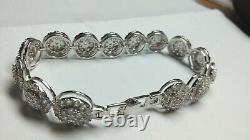 6 Ct BRILLIANT Cut Moissanite Tennis Bracelet 14K White Gold Plated Silver 7.5