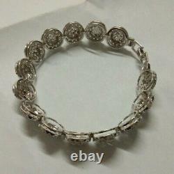 6 Ct BRILLIANT Cut Moissanite Tennis Bracelet 14K White Gold Plated Silver 7.5