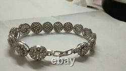 6 Ct BRILLIANT Cut Moissanite Tennis Bracelet 14K White Gold Plated Silver 7.5