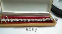 6 Ct BRILLIANT Cut Moissanite Tennis Bracelet 14K White Gold Plated Silver 7.5