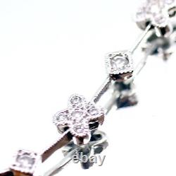 70 Carat Diamond Milgrain Bracelet F Vs2 14k White Gold 7 long