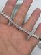 7Ct Natural Moissanite Tester Pass Halo Bracelet 14K White Gold Plated Size 7.5