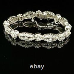 7Ct Round Cut Lab Created Women's Engagement Bracelet 14K White Gold Finish