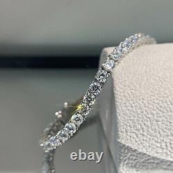 7.00 TCW Round Cut Brilliant Diamond Tennis Bracelete In 14k White Gold Plated