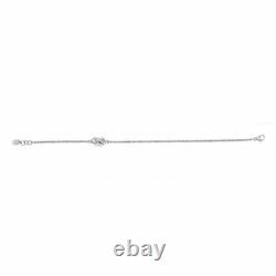 7 Polished Puffed Love Knot Bracelet Real 14K White Gold 2.1gr