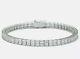 8CT Princess Cut Diamond Channel-Set Tennis Bracelet 14K White Gold On S925 7.5