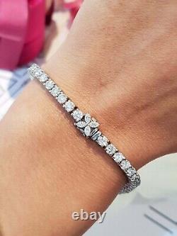8Ct Round Lab Created Diamond Women's Beautiful Bracelet 14K White Gold Plated