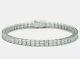 8.10CT Princess Cut Diamond Channel-Set Tennis Bracelet 14K White Gold on S925