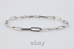 8 14k White Gold Link Chain Bracelet (5.66g.)