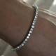 8.99Ctw Round Certified Tennis Moissanite Bracelet Women's 14k White Gold Plated