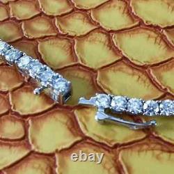 8.99Ctw Round Certified Tennis Moissanite Bracelet Women's 14k White Gold Plated