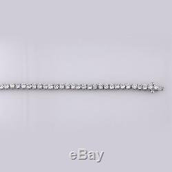 8ct Round Brilliant Cut Diamond Tennis Line Bracelet 14k Solid White Gold 7 1/2