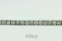 8ct round cut white gold 14k diamond tennis bracelet G SI2 NATURAL CERTIFIED
