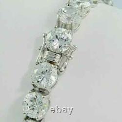 925 Women's Tennis Bracelet 10CT Round Cut Moissanite 14k White Gold Plated