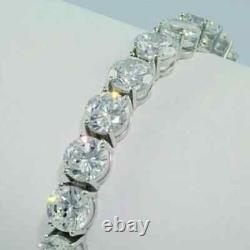 925 Women's Tennis Bracelet 10CT Round Cut Moissanite 14k White Gold Plated