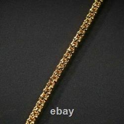 9CT Round Cut VVS1/D Diamond One Row Tennis Bracelet Solid 14K Yellow Gold Over
