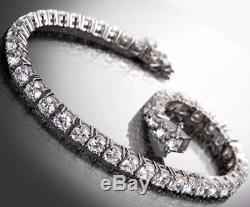 9,350$ 5.00 CTW ROUND CUT NATURAL DIAMOND TENNIS BRACELET 14K WHITE GOLD Gift
