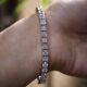 9.78TCW Round Cut D/VVS1 Moissanite Tennis Unisex Bracelet 14k White Gold Plated