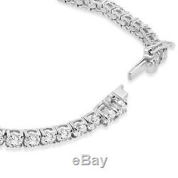 9 ct Genuine Diamond Tennis Bracelet 7 14K White Gold