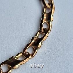 9ct 375 Solid Yellow, Rose & White Gold Bracelet Length 7.5 10.39g