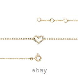 9ct GOLD Bracelet Heart Women's 0.65g 7.25 GIFT BOX