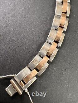 9ct White And Rose Gold Bracelet (AU7012) Approx 18.3G
