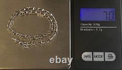 9ct White Gold 0.5ct Diamond 1 / 2 ct Tennis Bracelet 7.5 7g Heavy