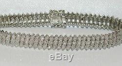 9ct White Gold 1.50ct Diamond Ladies Tennis Bracelet