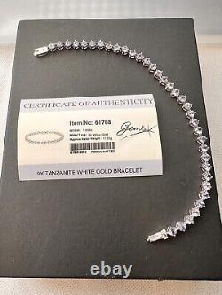 9ct White Gold Bracelet With Tanzanite (AU125) Gems TV