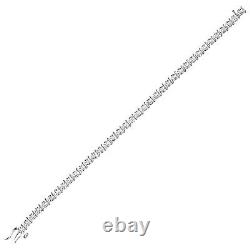 9ct White Gold Diamond Tennis Bracelet 0.50ct Diamonds Width of 0,50cm By Naava