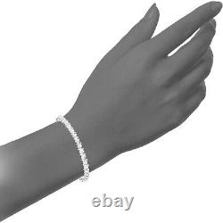 9ct White Gold Diamond Tennis Bracelet 0.50ct Diamonds Width of 0,50cm By Naava