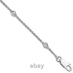 9ct White Gold Diamond by the Yard Bracelet 0.20ctw