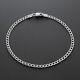9ct White Gold Italian Solid Curb Bracelet 7.25 RRP £170 R1W 7.25