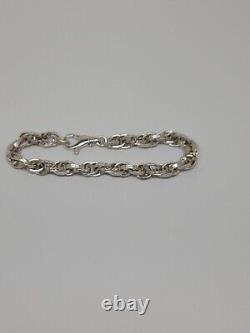 9ct White Gold Prince of Wales Baby/Ladies Bracelet 4.8g 6.0g