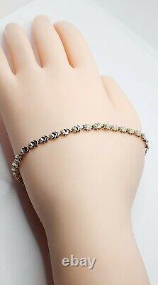 9ct Yellow Gold Diamond Line Bracelet 7.5 / 19cm