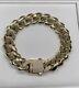 9ct Yellow Gold Hollow 14.9mm Cuban Bracelet 8.75 inches