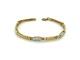 9ct Yellow and White Gold Bracelet with CZ Fully Hallmarked