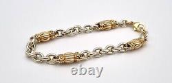 9ct YellowithWhite Gold Two Tone Fancy Link Bracelet