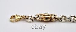 9ct YellowithWhite Gold Two Tone Fancy Link Bracelet
