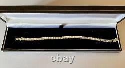 9ct white gold 60 stone Cubic Zirconia Tennis Bracelet 7.25 inches
