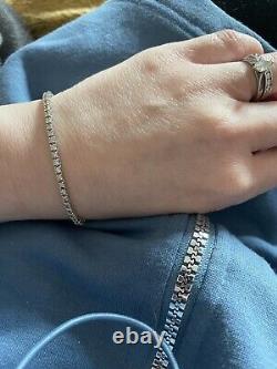 9ct white gold diamond tennis bracelet