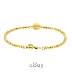 Aaron Basha 18ct Yellow Gold Ball Cuff Bracelet With Blue Evil Eye & Diamond
