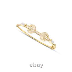 Alexis Jae Forever Diamond Bangle 14K Rose Gold Bracelet Brilliant Cut Chain