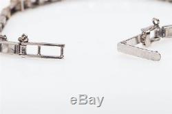 Antique 1940s RETRO $9000 3ct VS G Diamond 18k White Gold Tennis Bracelet
